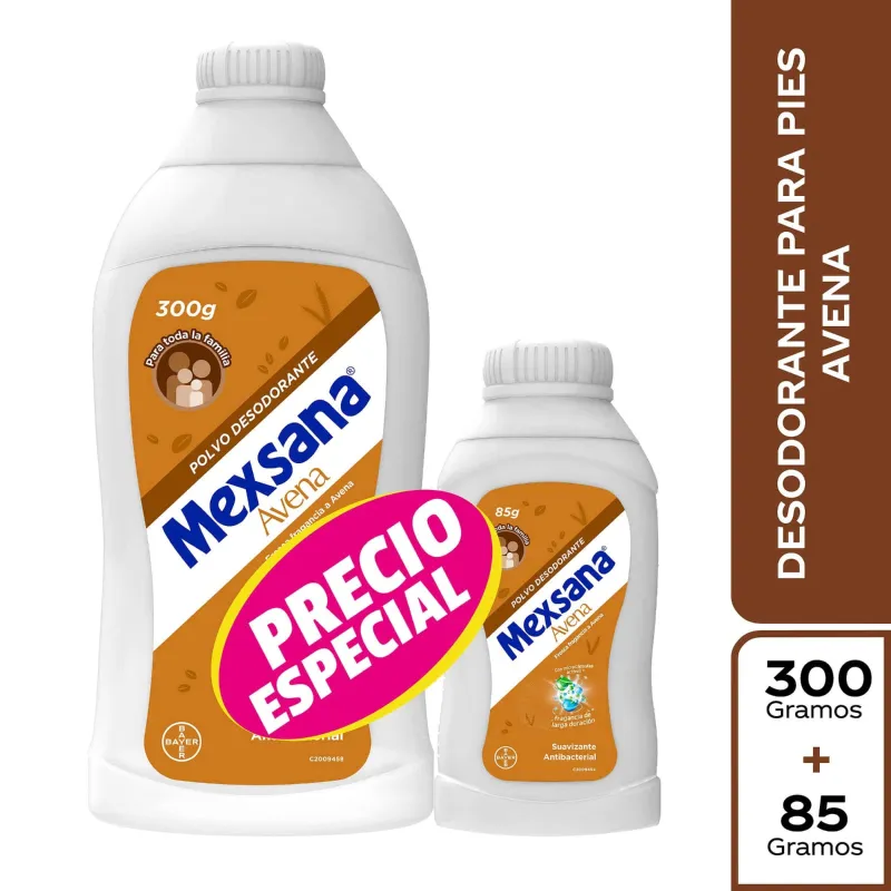 TALCO MEXSANA AVENA 300GR+TAL.85 GR P.E.
